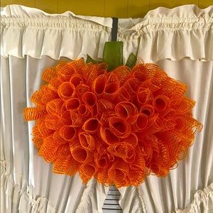 Pumpkin mesh wreath